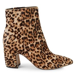 NWT Sam Edelman Hilty Leopard-Print Booties